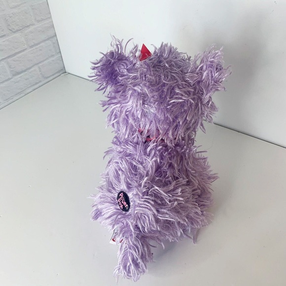GANZ Planet Posh Plush Purple Dog Mitzy H12817 Fluffy Stuffed Animal 7 Inch HTF - Picture 8 of 10